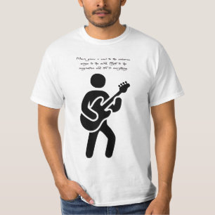 Gitarrenspielermusik zitiert Silhouette Art T-Shirt