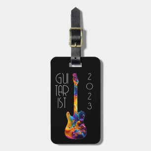 GITARRENSPILER 2023 BUNTE GITARRENBAND GESCHENK GEPÄCKANHÄNGER