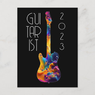 GITARRENSPILER 2023 BUNTE GITARRENBAND GESCHENK POSTKARTE