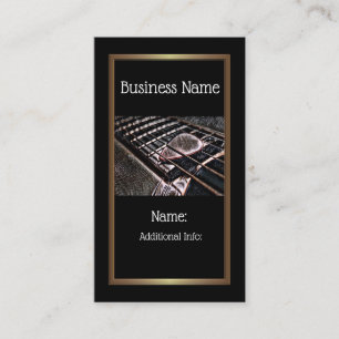 Gitarrenstränge in Leder-Visitenkarte 5 Visitenkarte