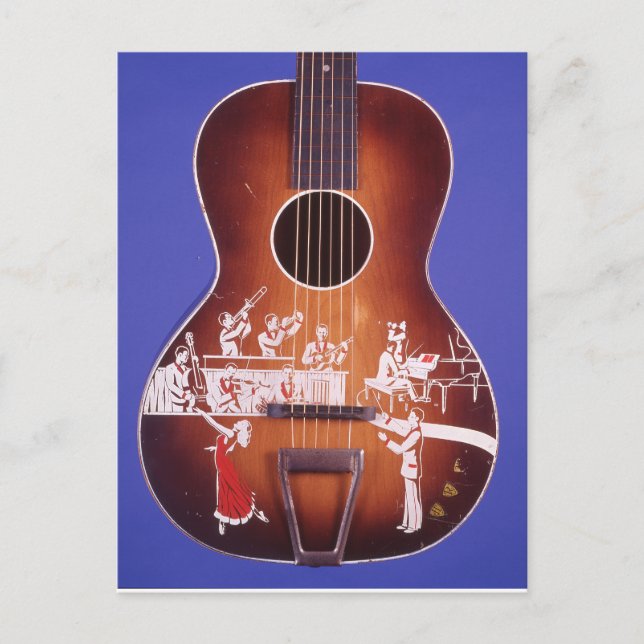 Gitarrentanzen mit Atemberaubender Gitarre Art Postkarte (Vorderseite)