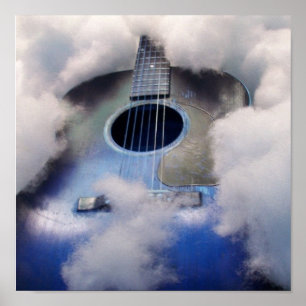 Gitarrentraum blau POSTER