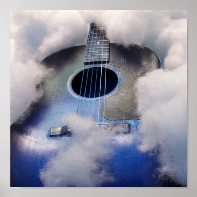 Gitarrentraum blau POSTER (Vorne)