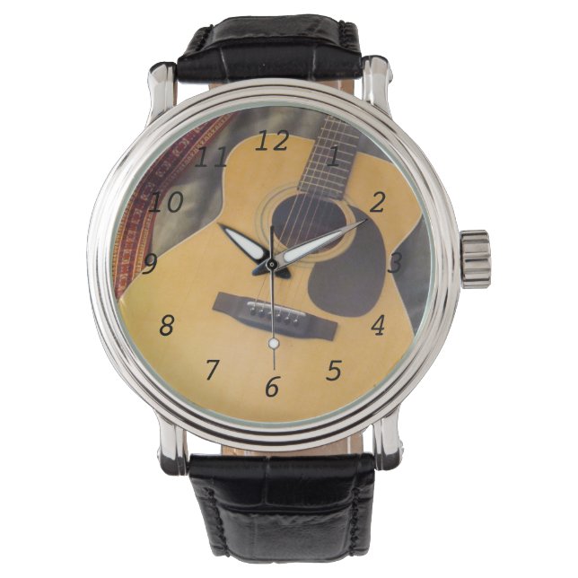 Gitarrenuhr Armbanduhr (Vorderseite)