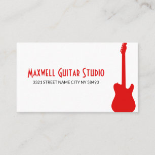 Gitarrenunterricht Instruktor Musikstudio Unterneh Visitenkarte