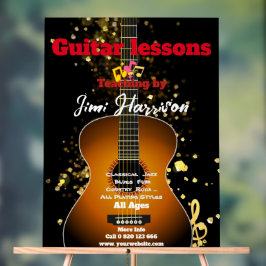 Gitarrenunterricht Maßgeschneidertes Akryllisches  Acrylschild