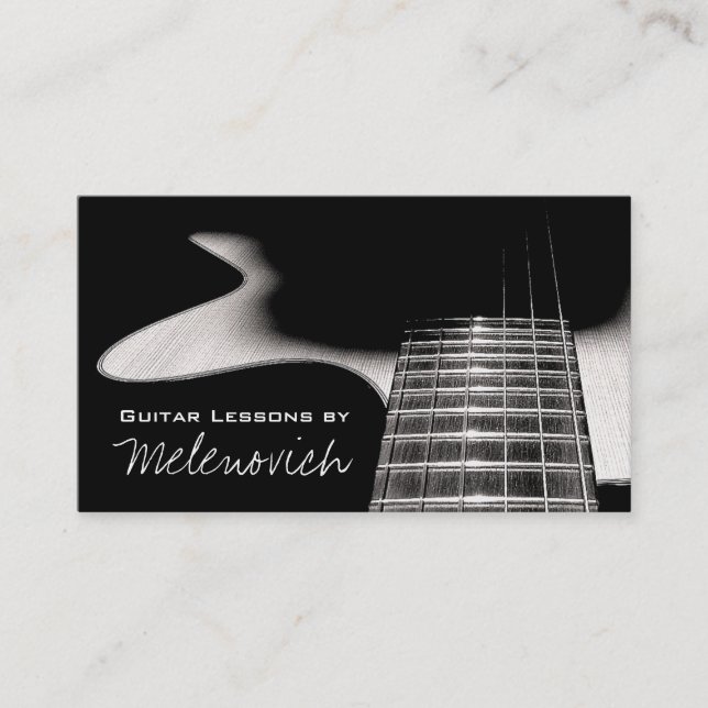 Gitarrenunterricht, Music Business Card Visitenkarte (Vorderseite)