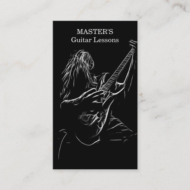 Gitarrenunterricht/ Visitenkarten für den Vertrieb Visitenkarte (Vorderseite)