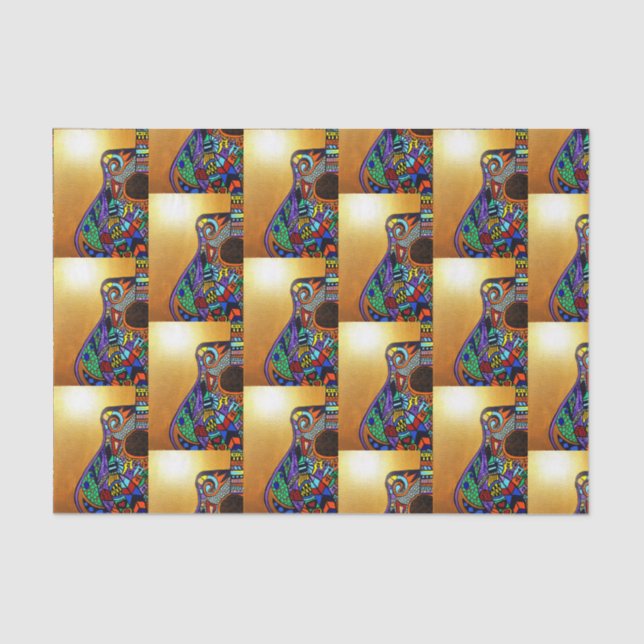 Gitarrenzettel Seidenpapier (Vorderseite)