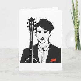 Gitarrist Art Card Feiertagskarte