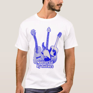 Gitarrist aus Leidenschaft. retro blaue Gitarren T-Shirt