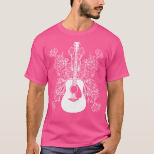 Gitarrist Band Musician - Blume Floral Acoustic G T-Shirt