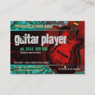Gitarrist-Band-Visitenkarte Visitenkarte