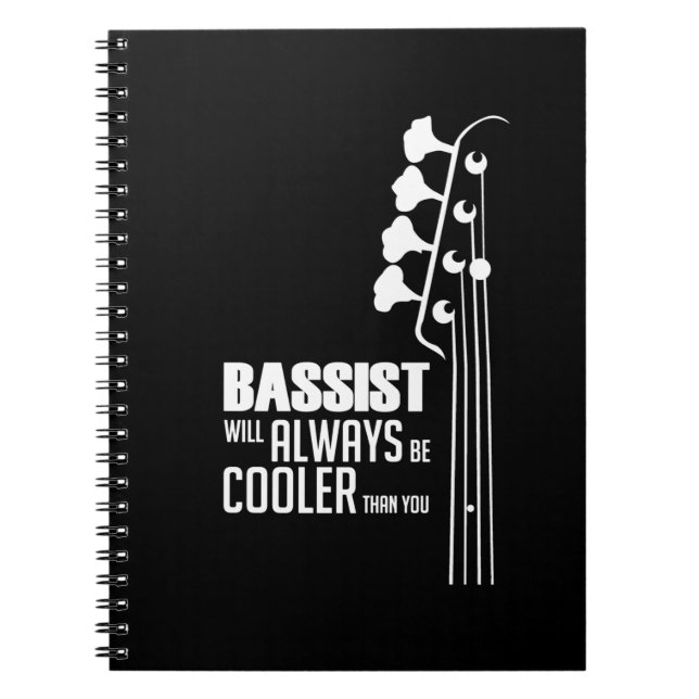 Gitarrist Bassist wird immer Cooler als Sie Weihna Notizblock (Vorderseite)