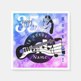 Gitarrist Birthday Theme Napkin HAMbWG Serviette