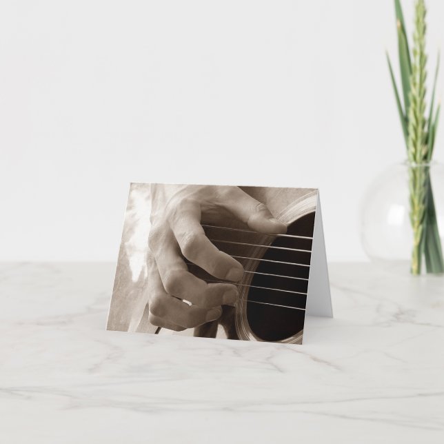 Gitarrist-Blindkarte Karte (Vorderseite)