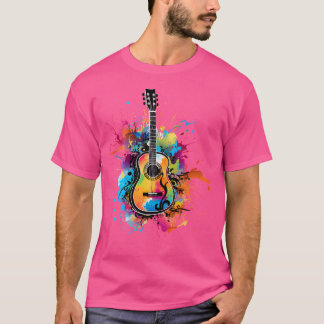 Gitarrist Colorful Splash Parco Tassino T-Shirt