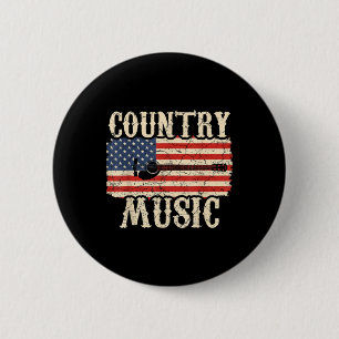 Gitarrist Country Gitarre American Flag Birth Button