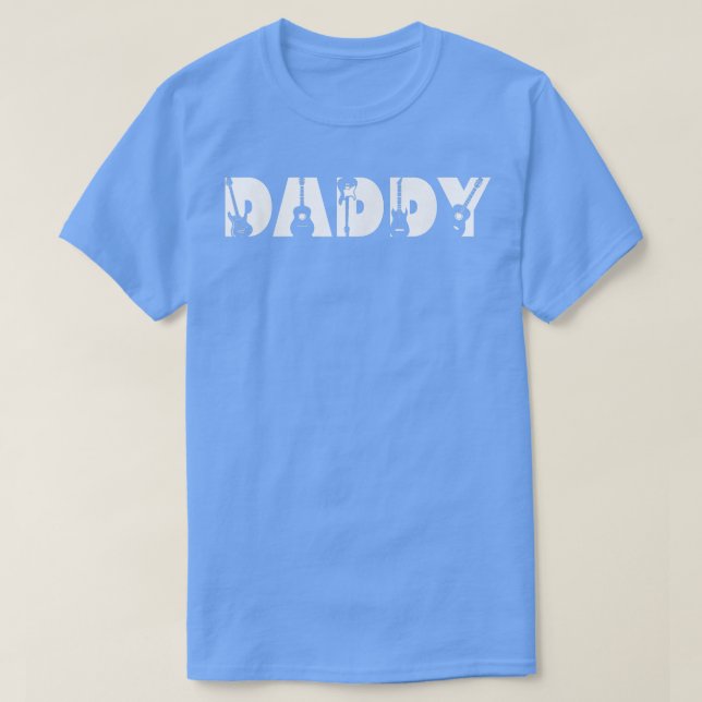 Gitarrist Daddy Funny Music Fathers D T-Shirt (Design vorne)
