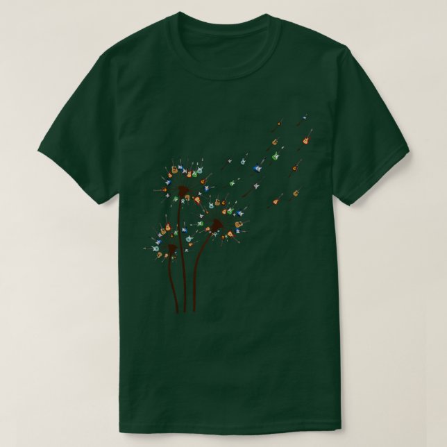 Gitarrist Dandelion Lieben Music Gitarrist Dandeli T-Shirt (Design vorne)