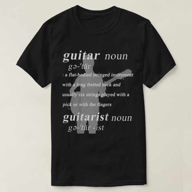 Gitarrist Definition T-Shirt (Design vorne)