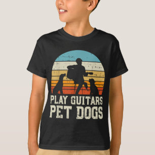Gitarrist Dog Retro Music Gitarrist Animal T-Shirt