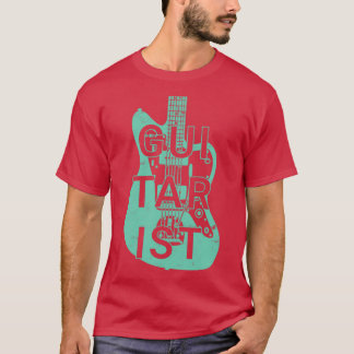 Gitarrist Electric Gitarre Surf grüne Farbe T-Shirt