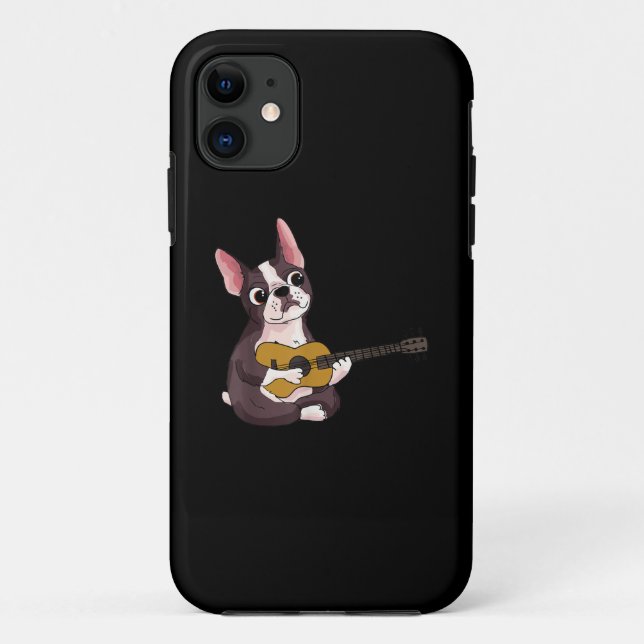 Gitarrist Frenchie Bulldog Case-Mate iPhone Hülle (Rückseite)