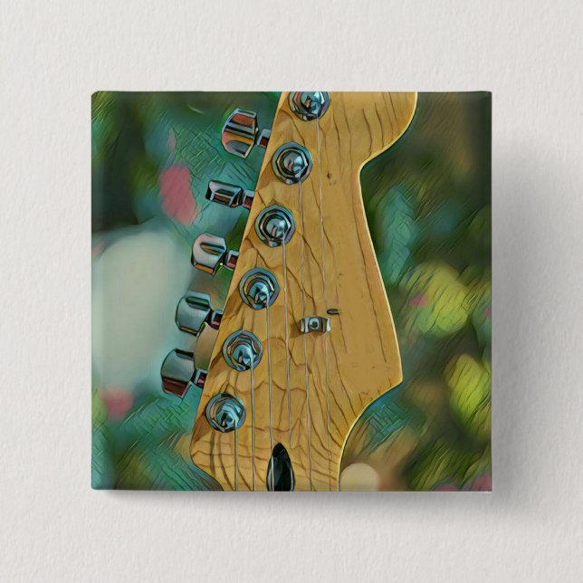 Gitarrist Geburtstagsgeschenk Button (Vorderseite)