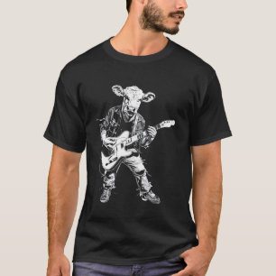 Gitarrist Gitarre - Kuh Züchter Hereford Katze T-Shirt