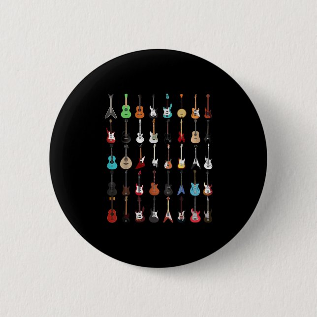 Gitarrist Gitarre Musical Instrument Rock and Roll Button (Vorderseite)