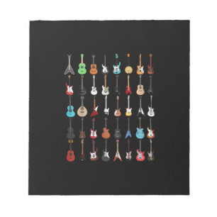 Gitarrist Gitarre Musical Instrument Rock and Roll Notizblock