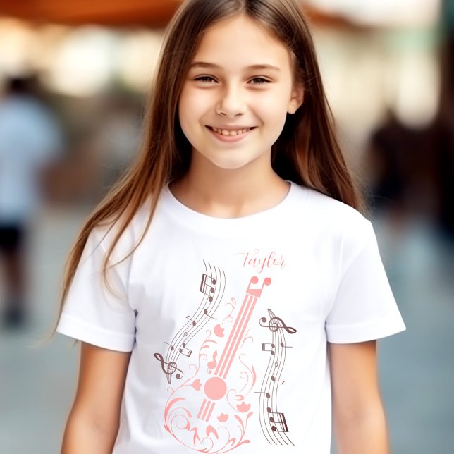 Gitarrist Gitarre Player Music Pink Custom Name T-Shirt (Guitarist Guitar Player Music Pink Custom Name T-Shirt)