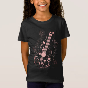 Gitarrist Gitarre Player Music Pink Girl T - Shirt