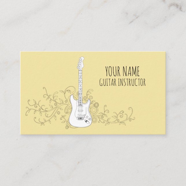 Gitarrist Gitarrist Beruflich Musiker Visitenkarte (Vorderseite)