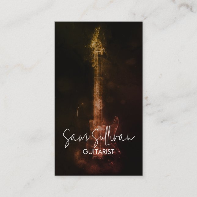 Gitarrist Gitarrist Musiker Visitenkarte (Vorderseite)