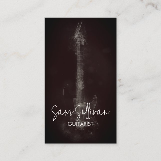 Gitarrist Gitarrist Musiker Visitenkarte (Vorderseite)