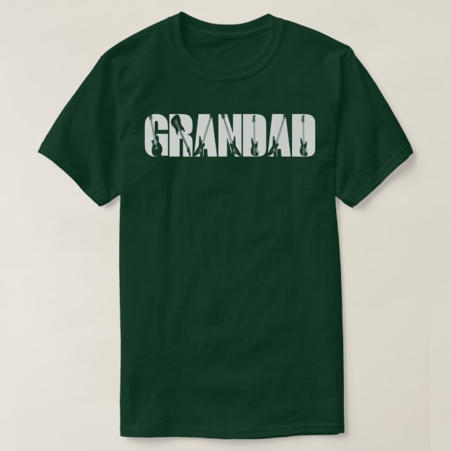 Gitarrist Grandad Funny Music Guitar Lover Vathers T-Shirt (Design vorne)