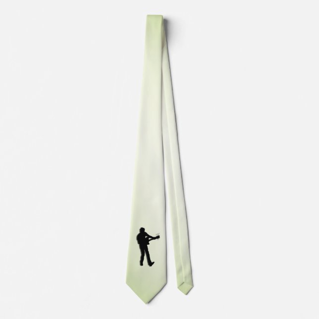 Gitarrist Green Neck Tie Krawatte (Vorderseite)