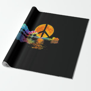 Gitarrist Guitar Lake Shadow Peace Liebe Guitar Geschenkpapier
