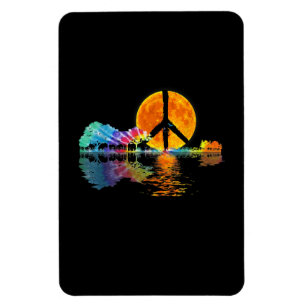 Gitarrist Guitar Lake Shadow Peace Liebe Guitar Magnet
