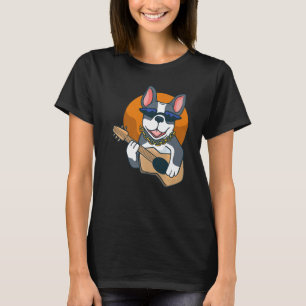 Gitarrist Hund cool Gitarrenspieler Musikliebhaber T-Shirt