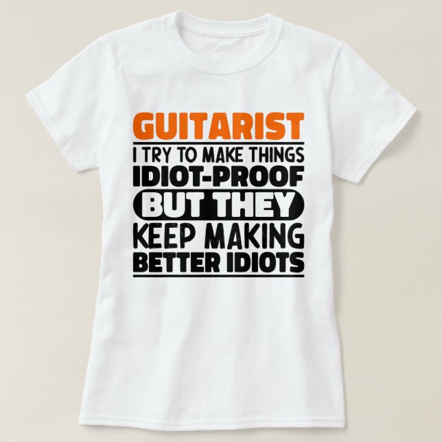 Gitarrist ich versuche, Dinge zu machen Lustige Sp T-Shirt (Design vorne)