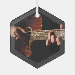 Gitarrist Music Musician Ornament Aus Glas