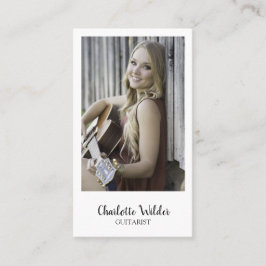Gitarrist Musician Lehrer Custom Foto Visitenkarte