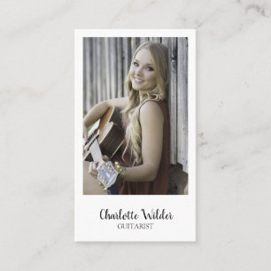 Gitarrist Musician Lehrer Custom Foto Visitenkarte