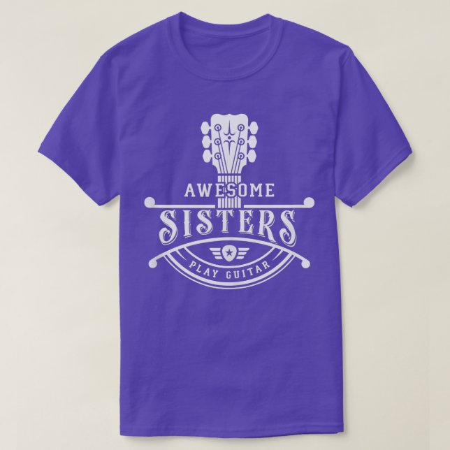 GItarrist Musician Phantastisch Sisters Play Guita T-Shirt (Design vorne)