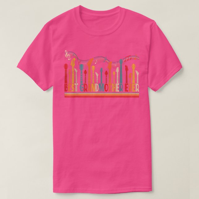 Gitarrist Mutter Beste Großmutter je Gitarrenmoth T-Shirt (Design vorne)