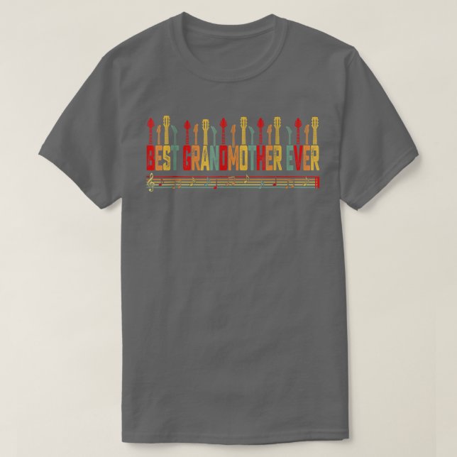 Gitarrist Mutter Beste Großmutter je Gitarrenmoth T-Shirt (Design vorne)