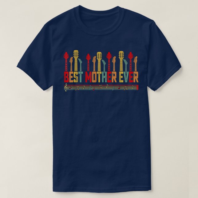 Gitarrist Mutter Beste Mutter je Gitarrenmütter D T-Shirt (Design vorne)